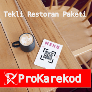 Prokarekod Tekli Restoran Menü